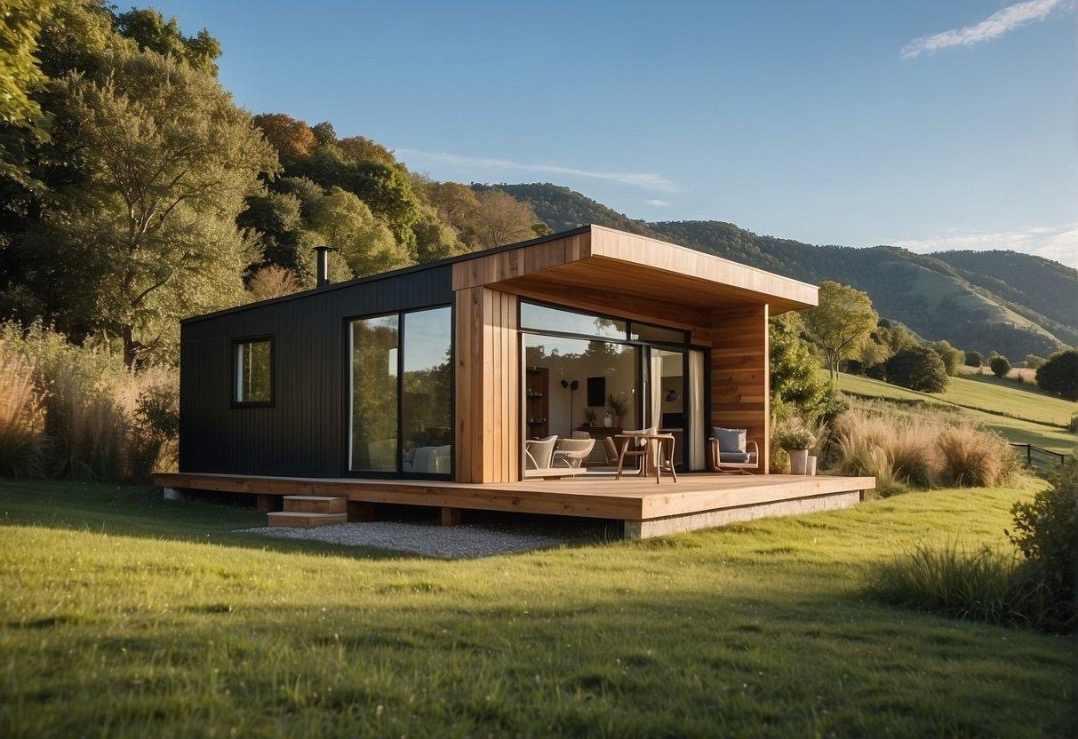 320 sq ft studio - single-slope roof, full-height glazing, level deck